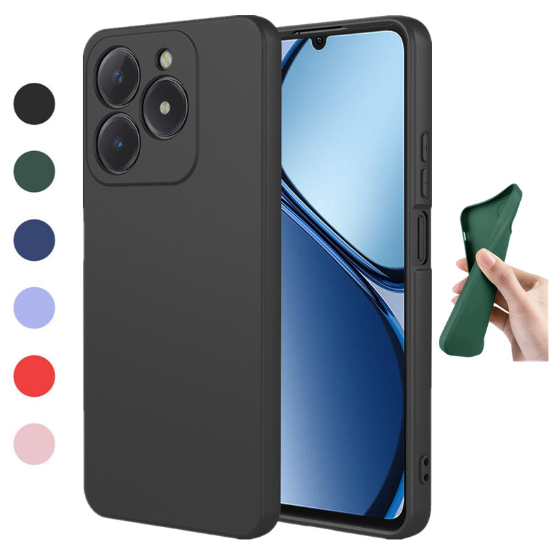 Realme C67 - Гибкий жидкий силиконовый чехол для Realme