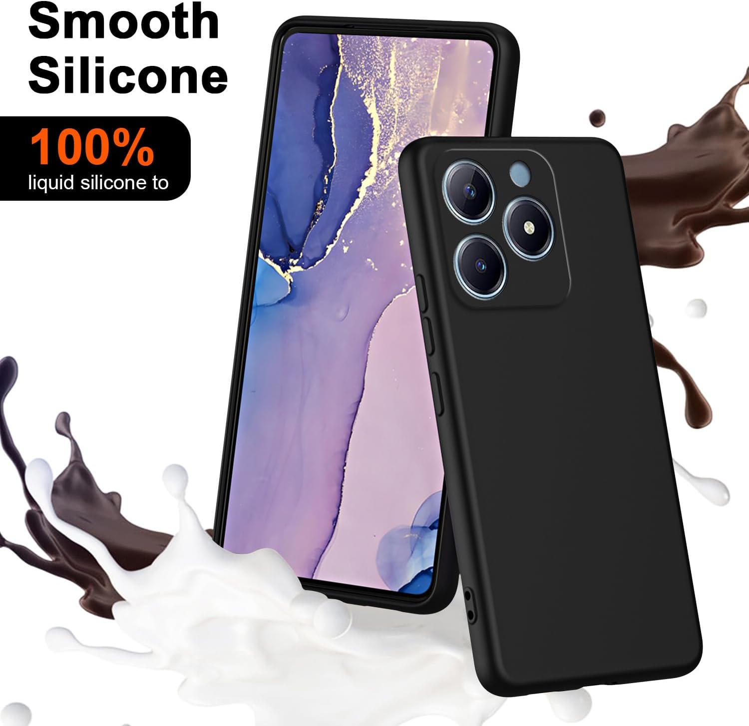 Гибкий жидкий силиконовый чехо – обзор и цена Realme C67